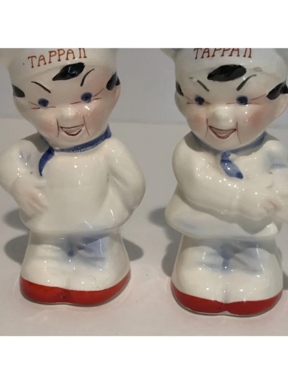 Vintage Tappan Range Stove Promo Chef Salt and Pepper Shakers 1950s Kitschy